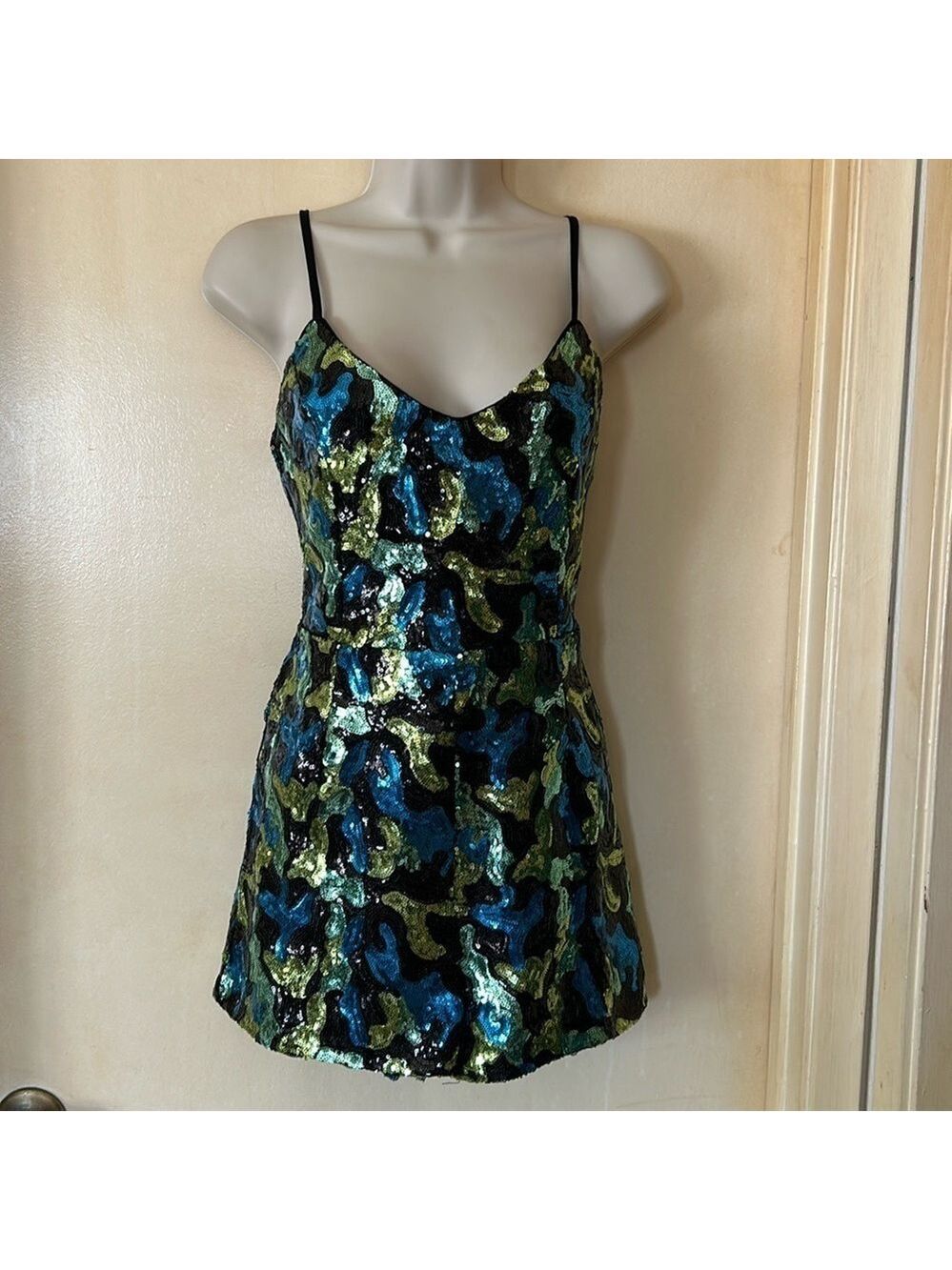 Ark & Co multi color sequin short romper size S NWT